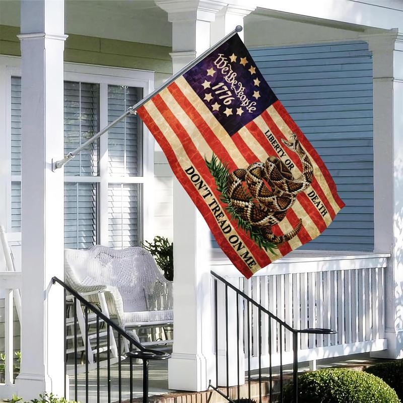 Dont Tread on Me Flag We The People 1776 American Flags for Outside 3x5 Double Sided Memorial Day Flag 4th of July Flag Patriotic House Yard Decoration Banner Ornaments