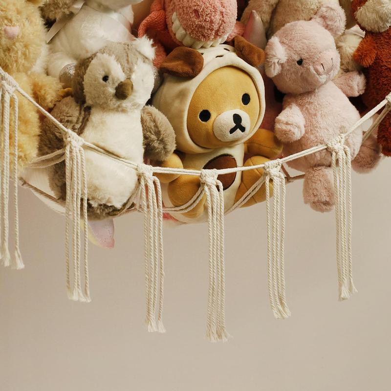 Stuffed Animal Storage Hammock or Net - Large Toy Hammock Net for Stuffed Animals Corner -Cute Hanging Stuff Organiser Room