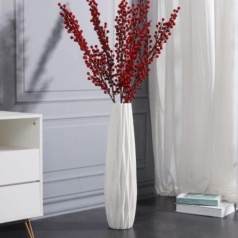 White Tall Floor Vase, 24