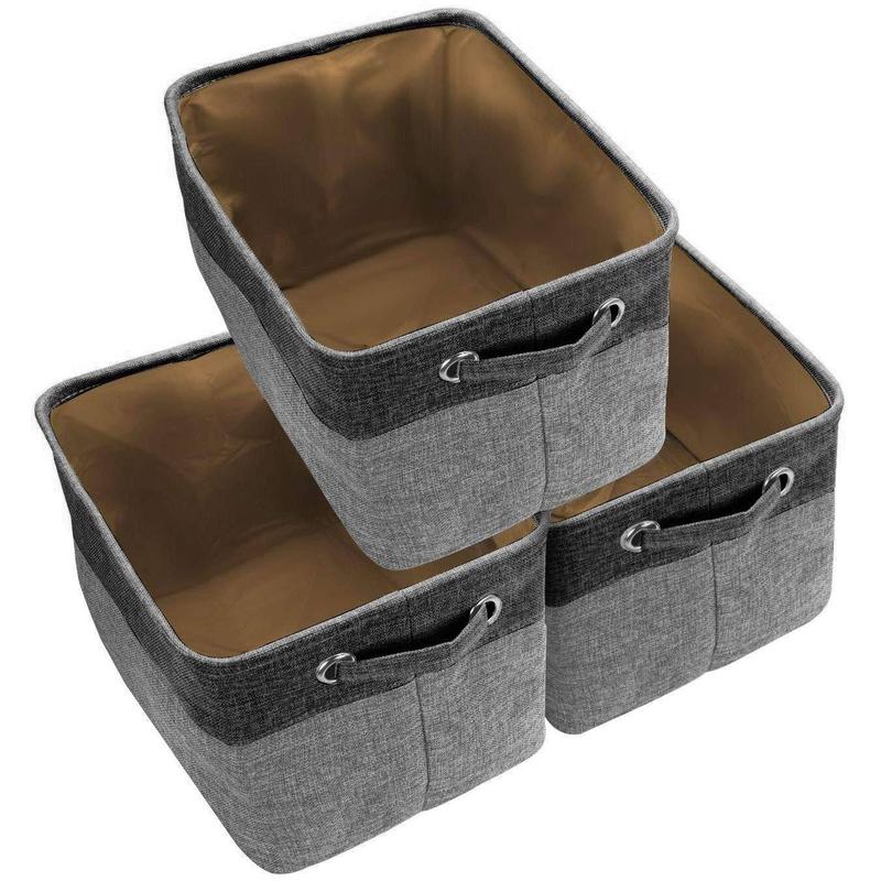 Twill Storage Basket Set (3-Pack) Cotton Household