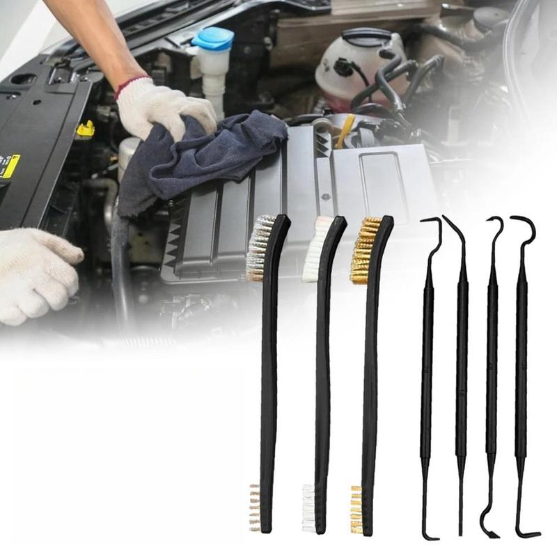 Car Cleaning Brush Set, Multifunctional Car Cleaning Tool Kit, Double Headed Brush Set, Professional Car Wash Accessories