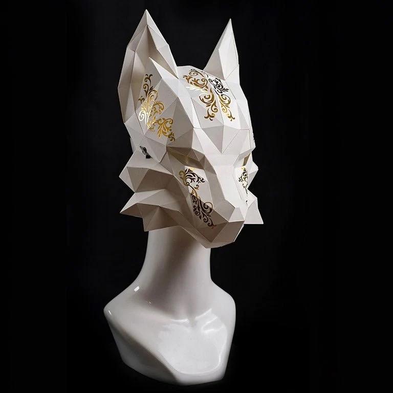 Futuristic Fox Papercraft Mask