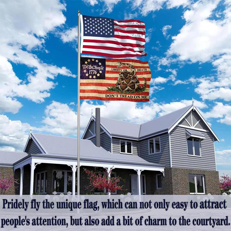 Dont Tread on Me Flag We The People 1776 American Flags for Outside 3x5 Double Sided Memorial Day Flag 4th of July Flag Patriotic House Yard Decoration Banner Ornaments