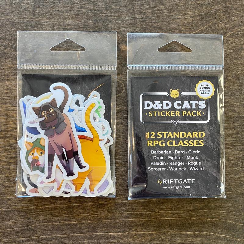 D&D Cat Sticker Pack