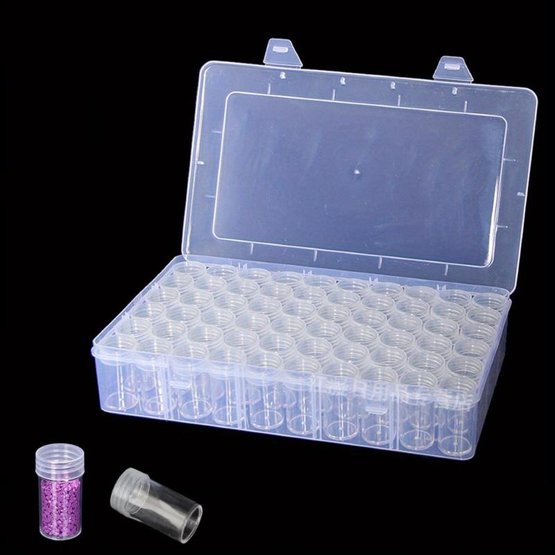 24 30 48 60 Grids Diamond Art Painting Tools Box, Bead Storage Diamond Mosaic Transparent Boxes, DIY Diamond Art Crafts Accessories, Christmas Gift