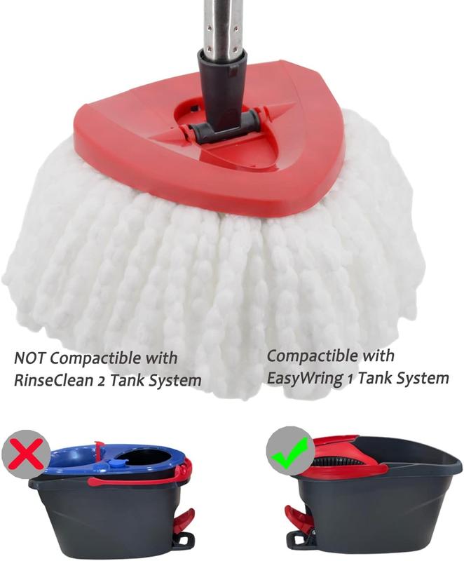 4 Pcs Spin Mop Replacement Head, 360° Rotating Mop Cover Replacement,Cleaning Products Washable Absorbent Mop Cover, Floor Cleaning Supplies Durable Outdoor