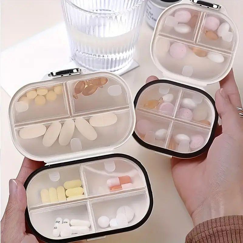 Portable Pill Storage Box, 1 Count Multi-grid Pill Organizer, Dustproof Moisture-proof Pill Storage Box for Travel, Outing, Daily Use