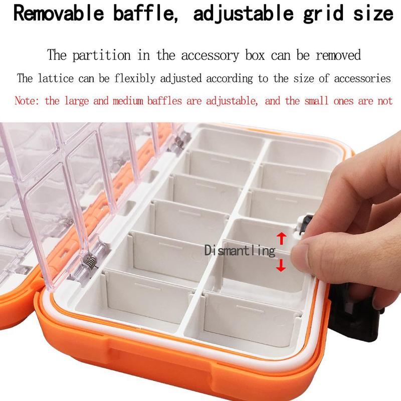 Multi-grid Screw Storage Box, 1 Count Waterproof Storage Box with Compartments, Portable Organizer for Home & Office