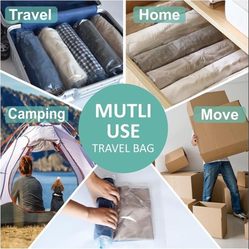 Vacuum Storage Bag, 1 Count Roll Compression Bag, Space Saving Storage Bag, Traveling Storage Bag for Business Trip, Traveling Accessories