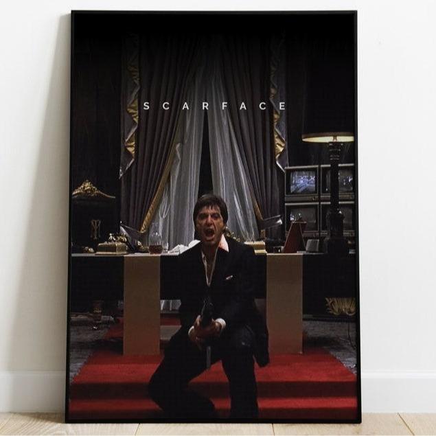 Scarface Movie Poster, Tony Montana Minimalist Movie Print, Movie Wall Art Gift Idea. Artistic Decor Artwork Room