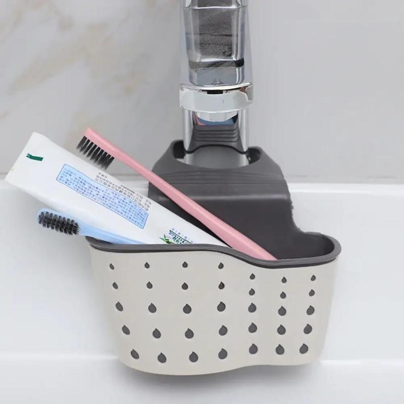 Multifunctional Sink Hanging Drain Storage Basket, Faucet Sponge Holder, Kitchen Storage Basket