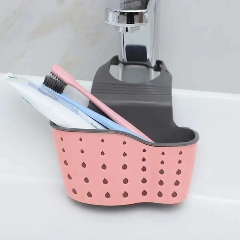 Multifunctional Sink Hanging Drain Storage Basket, Faucet Sponge Holder, Kitchen Storage Basket