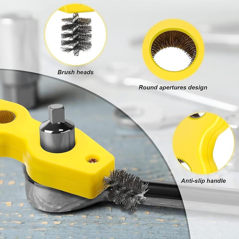 4 in 1 Copper Tube Cleaning Brush, Multifunctional Pipe Cleaning Tool, Pipe Installation Welding Scraper Cleaning Tool, Professional Hand Tool