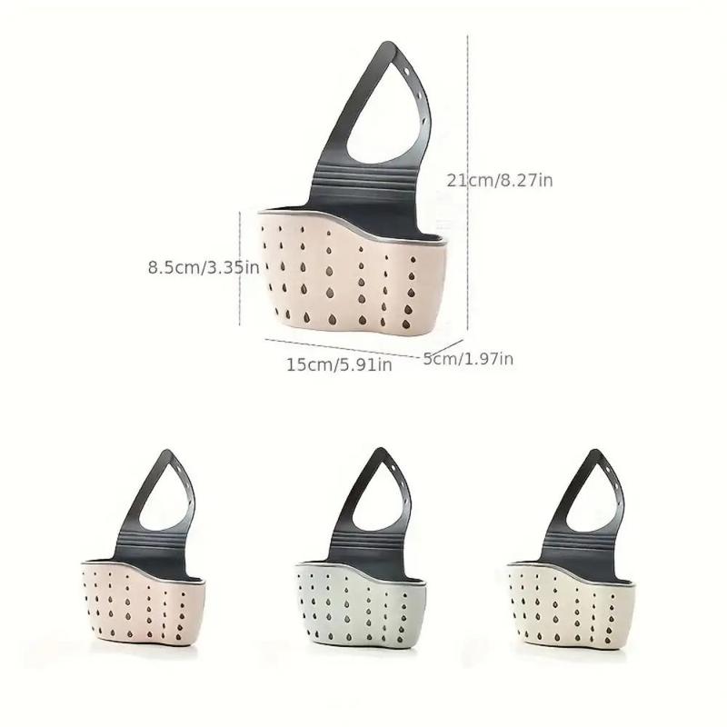 Multifunctional Sink Hanging Drain Storage Basket, Faucet Sponge Holder, Kitchen Storage Basket