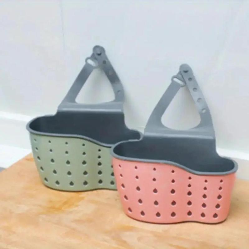 Multifunctional Sink Hanging Drain Storage Basket, Faucet Sponge Holder, Kitchen Storage Basket