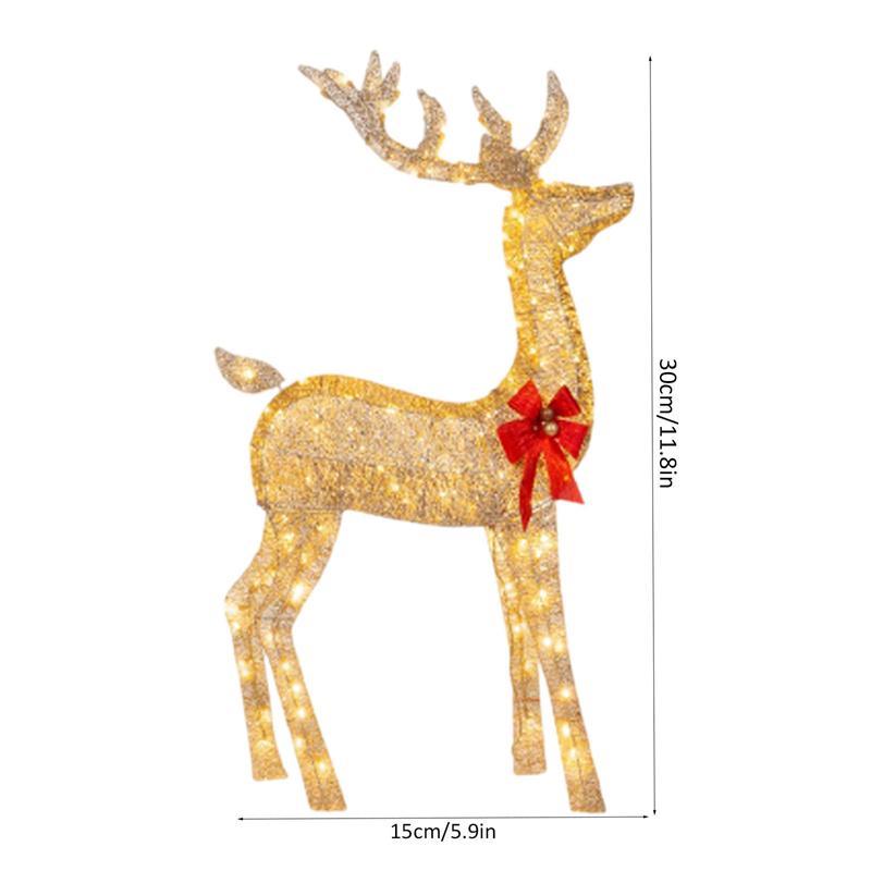 Lighted Christmas Deer Sleigh Outdoor Yard Decoration Winter Decoration For Front Yards New Fashion And Simple Furnishings 2024