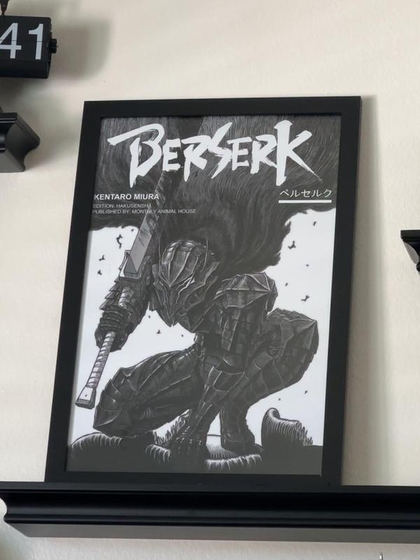 Berserk Poster V2 - Guts Anime Art Print - Framed Manga Wall Decor Artwork - Gift for Anime Fan - Griffith Ornaments Decoration Artistic Room