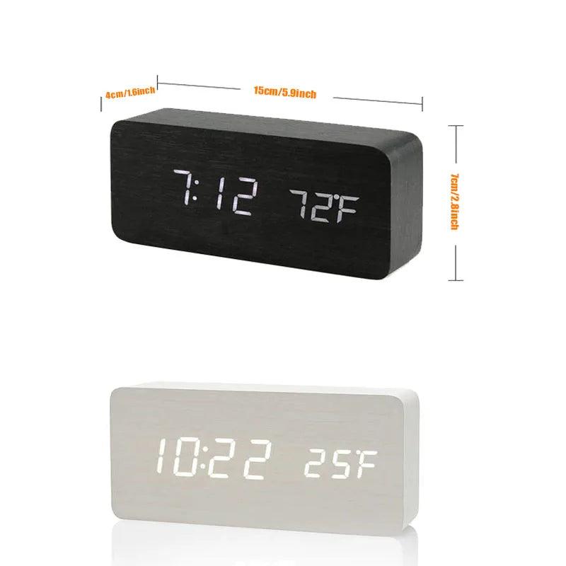 Wooden Digital Alarm Clock - Perfect for Any Room in Your House