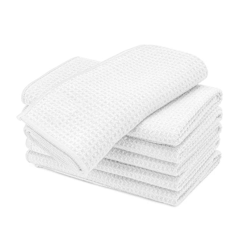 Sublimation Blanks Towels | Premium Sublimation Kitchen Towels | Waffle Weave Microfiber | Polyester for Sublimation (Pack of 6) Cleaning Absorbent