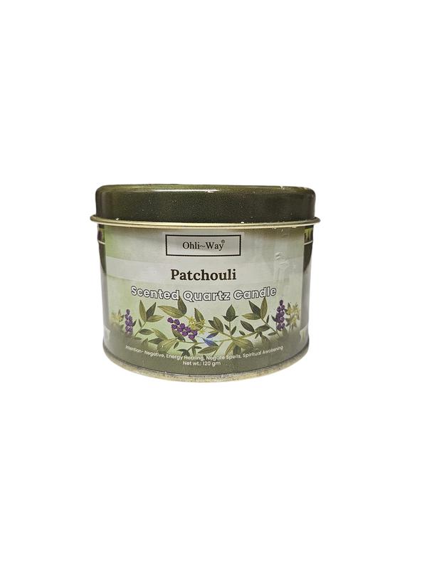 Patchouli Amber Scented Quartz Candle - 4.2oz for Purifying, Healing, and Spiritual Awakening