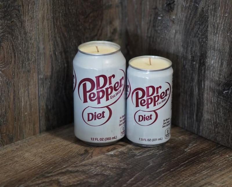 Vineyard Candle Co - Diet Dr Pepper Scented Soy Wax Candle - 7.5 and 12 oz