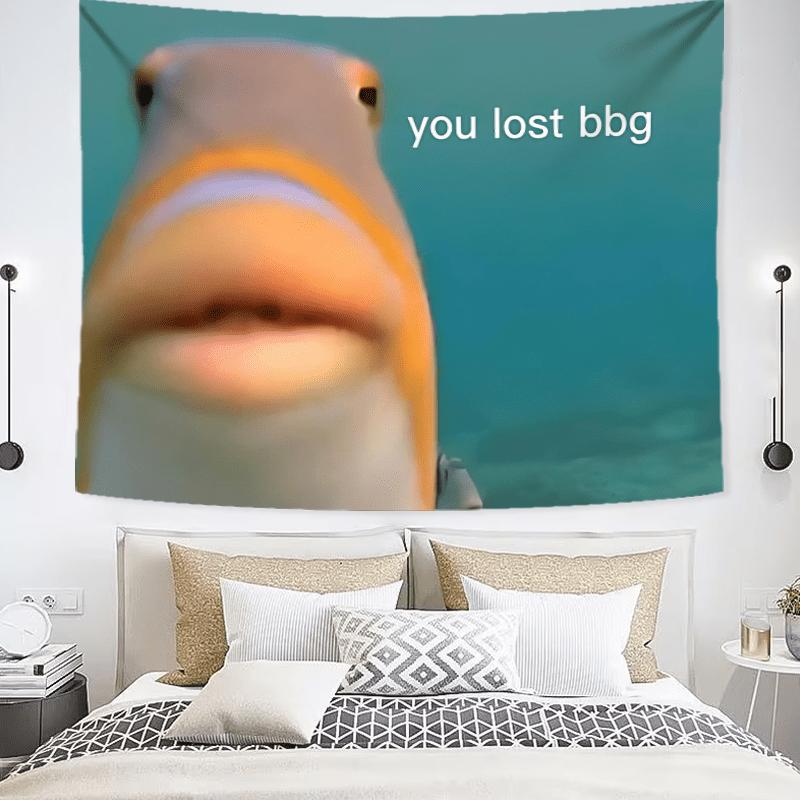 Black Friday Deals-Funny Ugly Fish Tapestry - Large Washable Polyester Wall Hanging for Living Rooms, Bedrooms, Dorms - Perfect Gifts for Friends and Holidays Decor