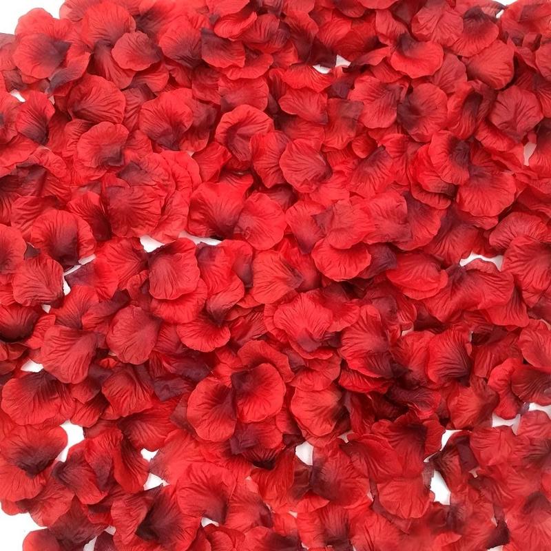 Red Rose Petal, 2000pcs pack Romantic Decorative Rose Petal, Room Decorative Plants Ornaments, Fake Flower for Home Wedding Engagement Party