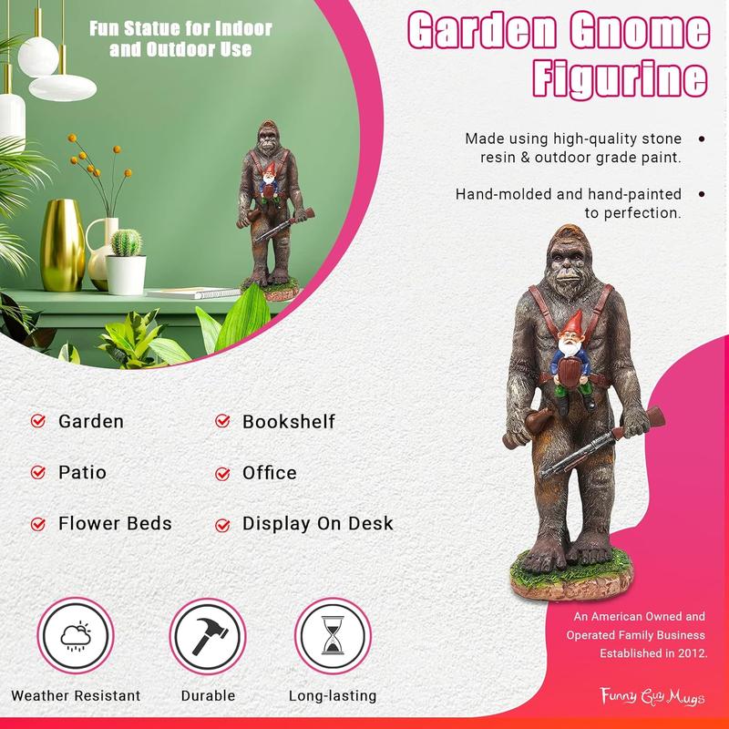 Creative Gnome Series Resin Statue, 1 Count Desktop Decorative Ornament, Home Decor Statue, Indoor & Outdoor Sculpture for Patio, Garden, Room