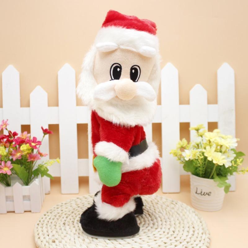 Electric Santa Claus Toy, 1 Count Creative Battery Powered Dancing Santa Claus Plush Toy Excluded Battery, Christmas Decoration for Home Party Festival