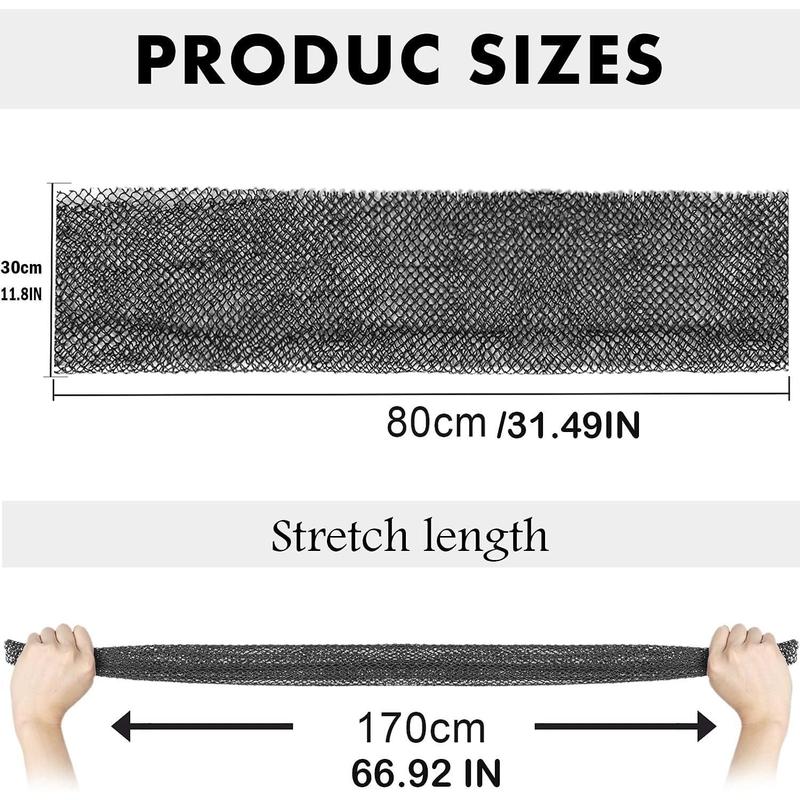 African Net Long Bath Net Sponge,Bathing Body Exfoliating Shower Body Back Scrubber Skin Smoother,Stretch Length to 66 INCH (Black) Accessories