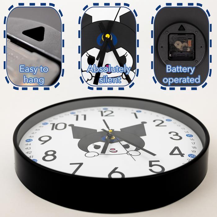 Cute wall clock with anime character and stickers included. Silent clock. Decor Hanging Ornaments Hangable Decoration