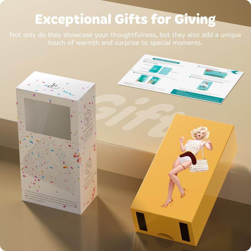 Creative Tissue Boxes Holder, Pulling Skirt Tissue Box, Lady Up Dress Design for Napkins, Office, Bedroom Rectangular Organiser Tissuebox Cover