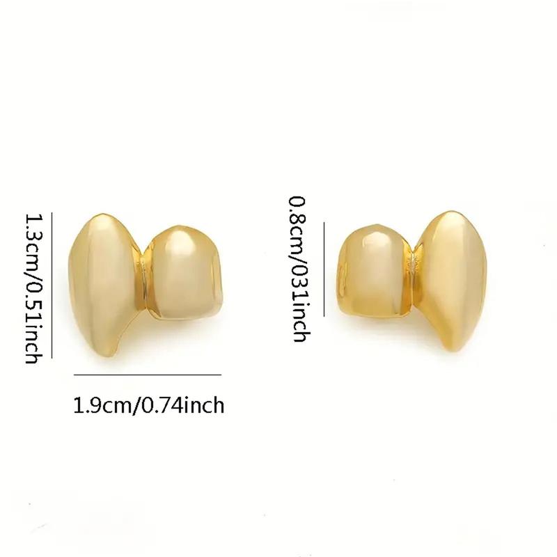 Vampire Teeth Costume - gold and silver vampire dentures grill decoration, used for cosplay party props Halloween party costume