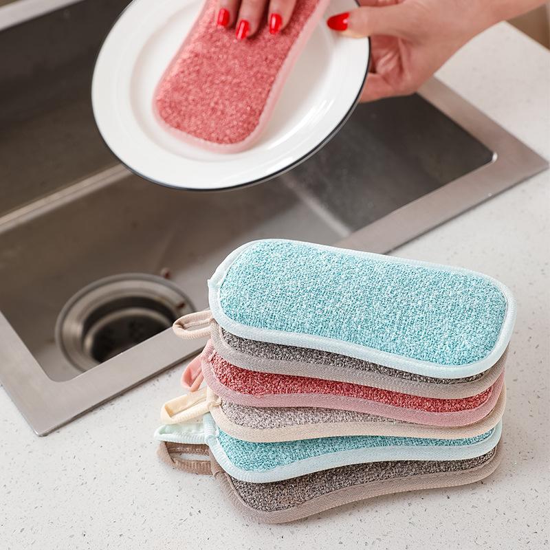 Kitchen Cleaning Sponge, 3 Counts Multifunctional Cleaning Sponge, Household Cleaning Tool for Kitchen Bathroom