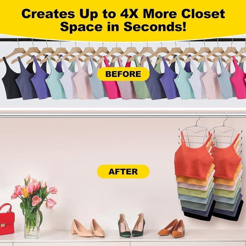 Multifunctional 8-layer Rotating Hanger, Non-slip Foldable Bra Storage Holder, Small Space Organizer for Wardrobe, Bedroom Accessories