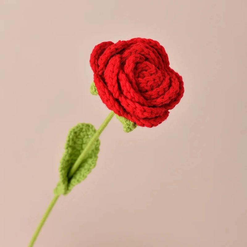 Christmas decoration bouquet, handmade 9 roses, artificial flowers without vase, home decoration, holiday decoration Crochet rose crochet  roses