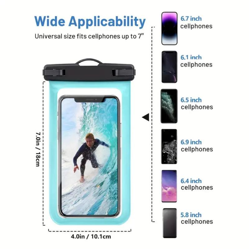 Universal Waterproof Phone Bag, 2 Counts Waterproof Storage Bag, Dry Bag, Phone Storage Bag for Iphone 14 13 12 11 Pro Max Xs Plus Galaxy