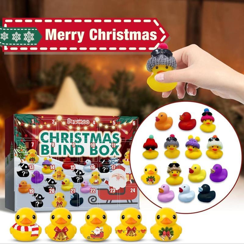 Christmas Blind Box, 1 Box Random Mini Duck Design Blind Box, Party Gift Set for Friends, Party Favors for Christmas, Party Supplies, Christmas Advent Calendar