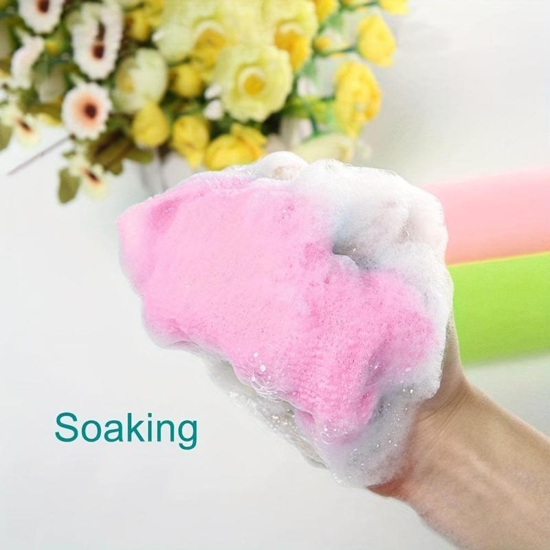 Bath Cleaning Scrubber, 1 3 6pcs Exfoliating Bath Towel, Bathing Accessories for Home Bathroom Washroom