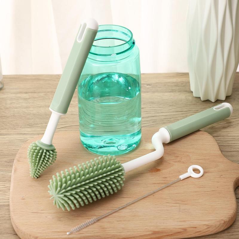 3pcs Bottle Gap Cleaning Brush, Multifunctional Silicone Bottle Gap Brush, Household Cleaning Tool