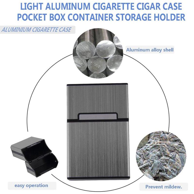 Aluminum Alloy Storage Box, 3 Counts Portable Anti-pressure Scratch-proof Cigarette Case, Cigarette Storage Box for Home Office Outdoor Travel