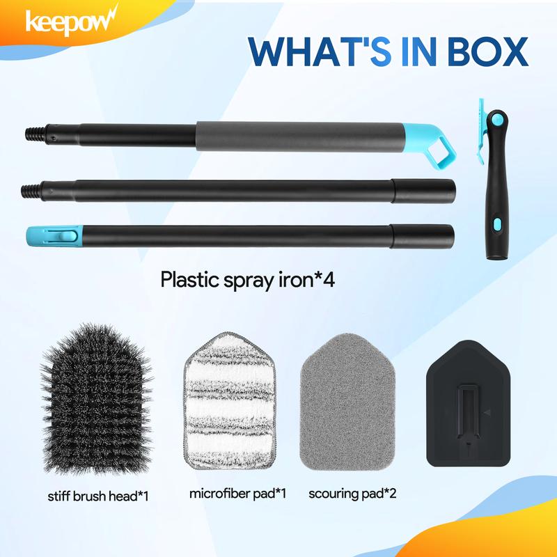 keepow 3in1 180 degree rotating multifunctional household long handle cleaning brush for bathroom floor toilet corner