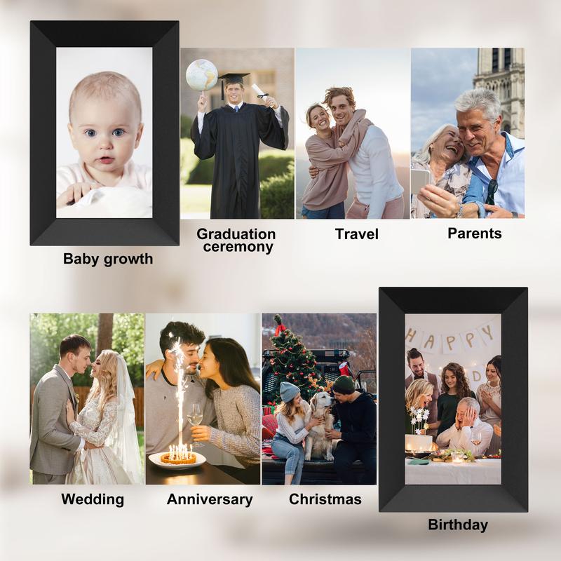 Digital Photo Frame 15.6 Inch WiFi Digital Photo Frame with Touchscreen, Gravity Sensing Automatic Rotation, Gravity-Sensing Auto-Rotation, Share Photos and Videos via APP…