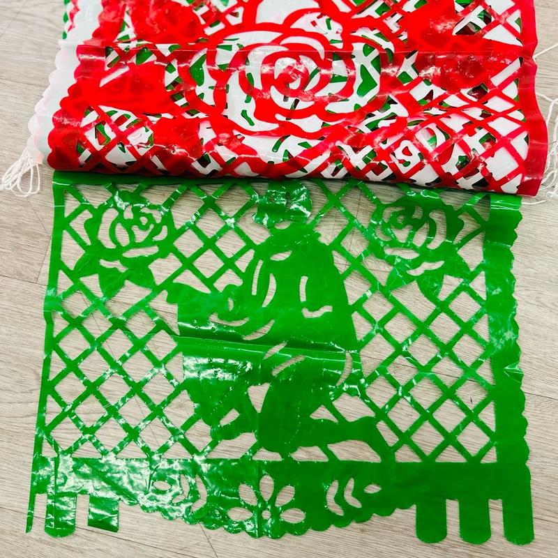 Virgen  de Guadalupe  papel picado mexican banners plastic