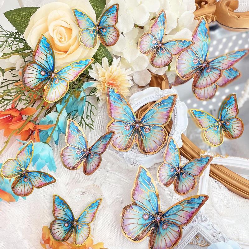 Butterfly Design Wall Sticker, 48pcs set Creative Wall Decal, Wall Art Decorative Sticker for Home Living Room Bedroom