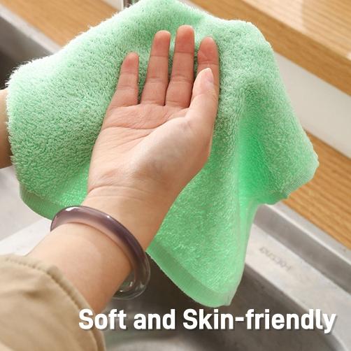 10 Counts Absorbent Microfiber Cloth，Bamboo Pulp Fiber Cleaning Towels，Lint-Free Streak-Free Cleaning Cloths，Reusable and Washable Kitchen Rags cloth  sink durable