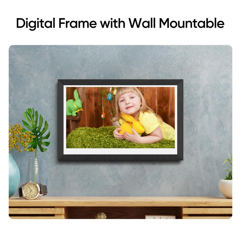 ARZOPA Digital Photo Frame 15.6 Inch 10.1 Inch Large WiFi Electronic Picture Frame 1920 x 1080 IPS Full HD Touch Screen, Premium WiFi Smart Frame, Share Photos and Videos via Frameo Decor, Christmas gift, Gift ideas