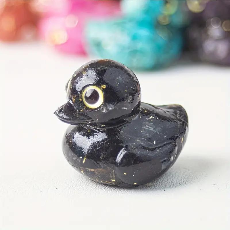 Miniature Resin-wrapped Duck Statue, 1 Count Unique Decorative Ornament, Durable Water-resistant Decoration for Indoor Outdoor