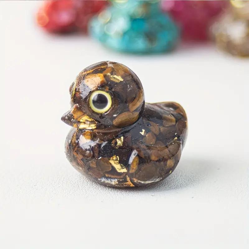 Miniature Resin-wrapped Duck Statue, 1 Count Unique Decorative Ornament, Durable Water-resistant Decoration for Indoor Outdoor