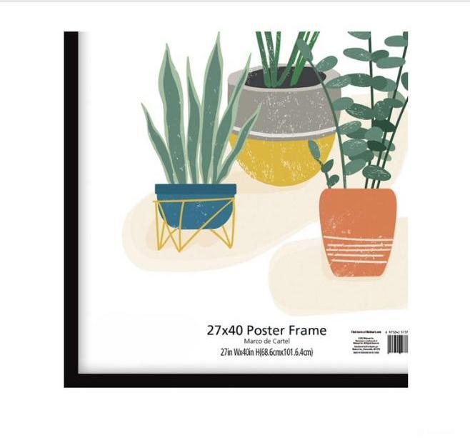 27x40 Basic Poster Frame - Black, Perfect for Office and Home Display